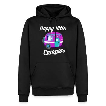 Happy Little Camper Camping Fans Geschenk - Männer Premium Bio Hoodie - Schwarz - Vorne - Nico (187cm)
