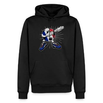 Fußball Dabbing Frankreich Mannschaft France WM - Männer Premium Bio Hoodie - Schwarz - Vorne - Nico (187cm)