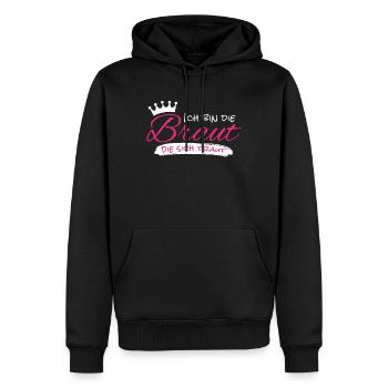 Braut Die Sich Traut Junggesellenabschied Heiraten - Männer Premium Bio Hoodie - Schwarz - Vorne - Nico (187cm)