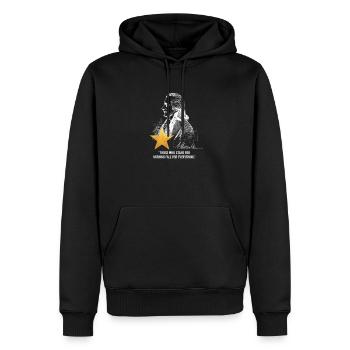 Alexander Hamilton US Gründervater - Männer Premium Bio Hoodie - Schwarz - Vorne - Nico (187cm)