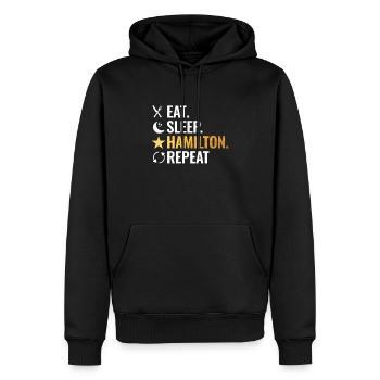 Mangez Sleep Répétez Hamilton - Sweat à capuche Premium bio Homme - noir - Devant - Nico (187cm)