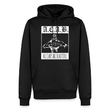 A.C.A.B. Karpfenangler Karpfenangeln Angler Shirt - Männer Premium Bio Hoodie - Schwarz - Vorne - Nico (187cm)