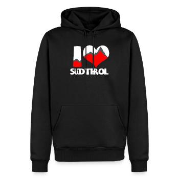 Südtirol Tyrol du Sud - Sweat à capuche Premium bio Homme - noir - Devant - Nico (187cm)