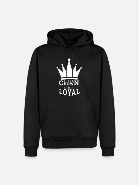 The Crown - Männer Premium Bio Hoodie - Schwarz