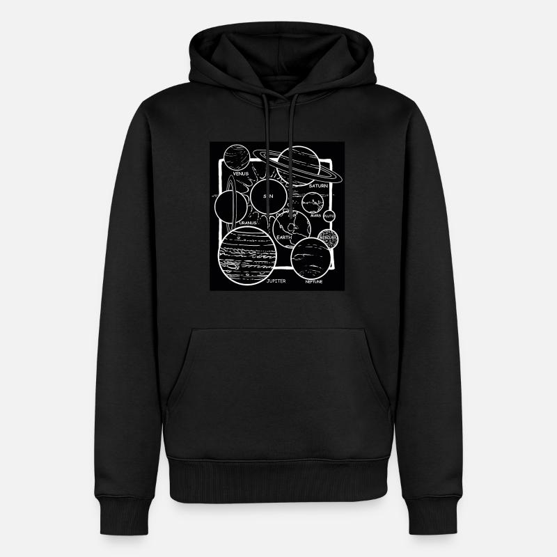 Système solaire Planet Galaxys - Sweat à capuche Premium bio Homme - noir