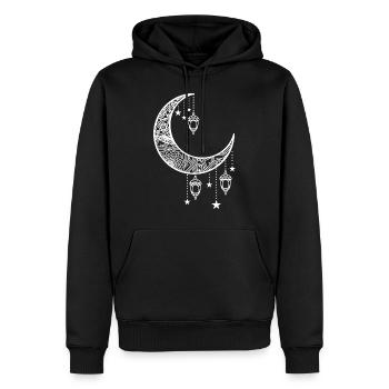 Chemise de mandala Moon Spirit Spirituality Chemise de yoga - Sweat à capuche Premium bio Homme - noir - Devant - Nico (187cm)