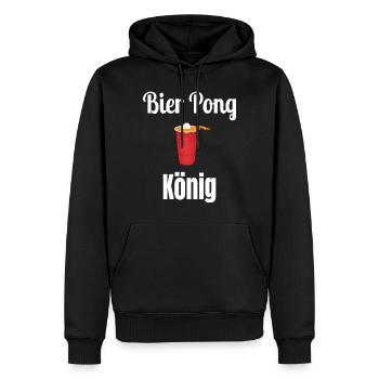 Bier Pong Alkohol Trinkspiel Party T-Shirt Shirts - Männer Premium Bio Hoodie - Schwarz - Vorne - Nico (187cm)