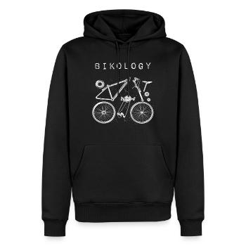 Bikology Fahrrad Teile Geschenk Mechanik Rad Bike - Männer Premium Bio Hoodie - Schwarz - Vorne - Nico (187cm)