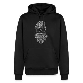 Bart Vögel - Männer Premium Bio Hoodie - Schwarz - Vorne - Nico (187cm)