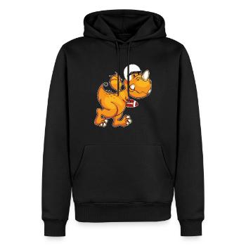 Football américain - Sweat à capuche Premium bio Homme - noir - Devant - Nico (187cm)