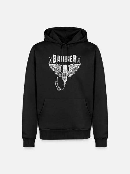 Barber shop barbiers barbier chemise cadeau barbe - Herre Premium økologisk hoodie - sort