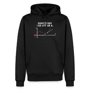 Math Teacher - Sometimes I go off on a tangent - Men’s Premium Organic Hoodie - black - Front - Nico (187cm)