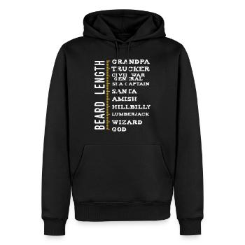 Barbe Chemises pour Hommes Barbe Longueur Barbe - Sweat à capuche Premium bio Homme - noir - Devant - Nico (187cm)