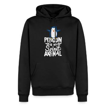 Cute Penguin est My Spirit Animal Drôle T-shirt - Sweat à capuche Premium bio Homme - noir - Devant - Nico (187cm)