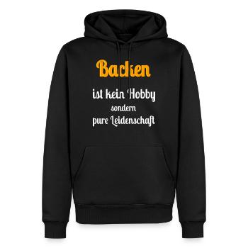 Baking Baker Hobby Passion Baking T-Shirt - Men’s Premium Organic Hoodie - black - Front - Nico (187cm)