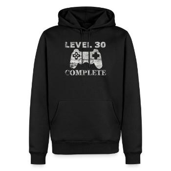 30 years - 30th Birthday Level 30 Complete Shirt - Men’s Premium Organic Hoodie - black - Front - Nico (187cm)