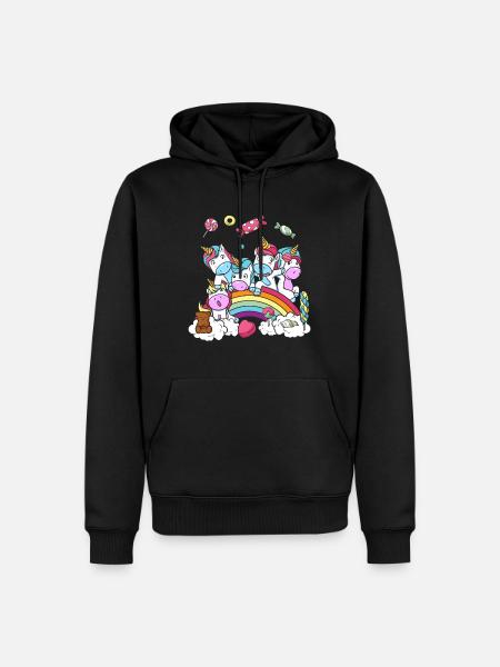 Geburtstag Geschenk Einhorn Party Tochter - Herre Premium økologisk hoodie - sort