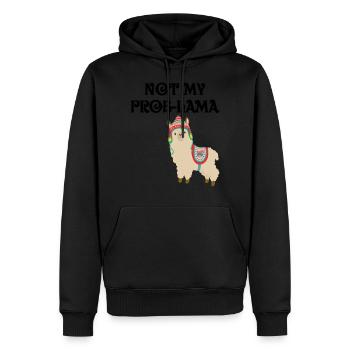 Pas mon prob-lama - Sweat à capuche Premium bio Homme - noir - Devant - Nico (187cm)