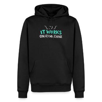 Programmierer Coder Informatik Developer T-Shirt - Männer Premium Bio Hoodie - Schwarz - Vorne - Nico (187cm)