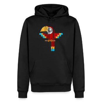 Papagei Shirt Geschenk Tropischer Vogel T-Shirt - Männer Premium Bio Hoodie - Schwarz - Vorne - Nico (187cm)