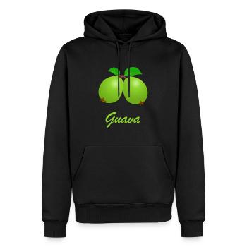 Guaven vegan bio öko gesund Geschenkidee - Männer Premium Bio Hoodie - Schwarz - Vorne - Nico (187cm)