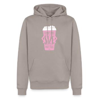 Café mug Café Cappuccino Caffeine barista - Sweat à capuche Premium bio Homme - taupe - Devant - Nico (187cm)