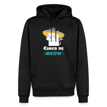 Sombrero Cat Funny Cinco De Mayo Tshirt - Men’s Premium Organic Hoodie - black - Front - Nico (187cm)