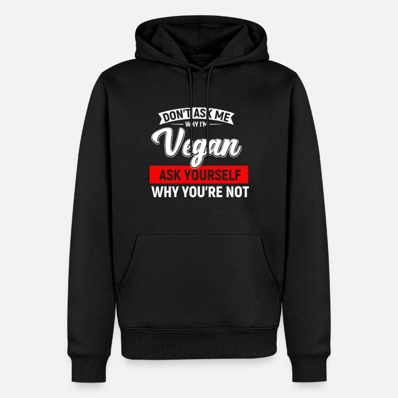 veganer - Männer Premium Bio Hoodie - Schwarz