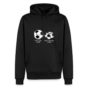 Fussball T Shirt Lustig Geschenk - Männer Premium Bio Hoodie - Schwarz - Vorne - Nico (187cm)