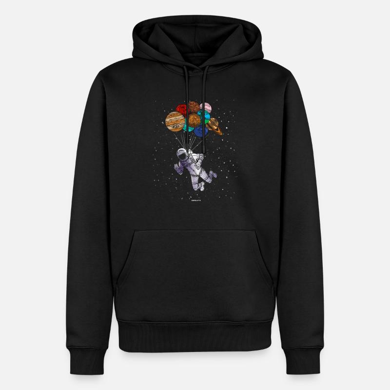 Astronaut Space Shuttle Geschenk - Männer Premium Bio Hoodie - Schwarz