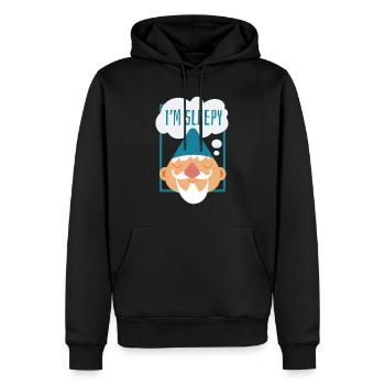 Sort cadeau lutin nain fantaisie conte de fées enfant - Sweat à capuche Premium bio Homme - noir - Devant - Nico (187cm)