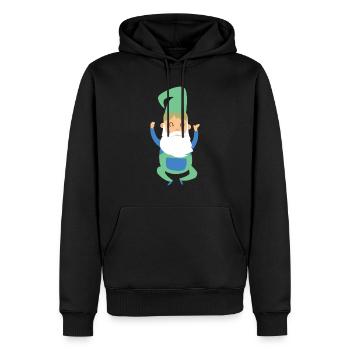enfant fils conte de fées nain lutin cadeau fantaisie - Sweat à capuche Premium bio Homme - noir - Devant - Nico (187cm)