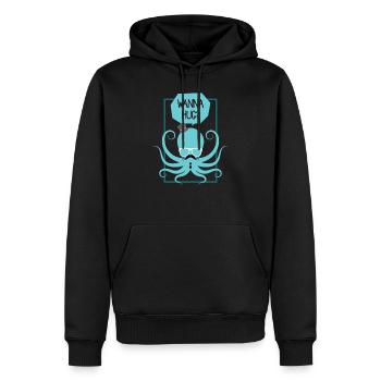 Sort cadeau fête accolade poulpe poulpe - Sweat à capuche Premium bio Homme - noir - Devant - Nico (187cm)