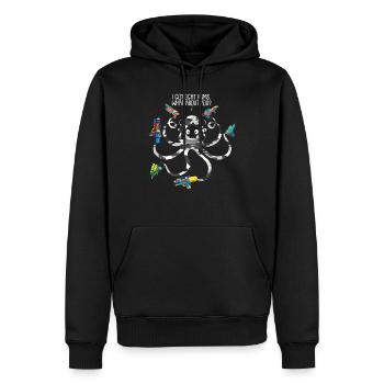 Octopus cadeau soldat pistolet pistolet à eau fils - Sweat à capuche Premium bio Homme - noir - Devant - Nico (187cm)