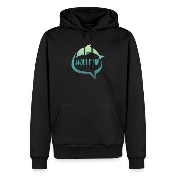 Hashtag rengaine cadeau delfin Ocean Party Zoo - Sweat à capuche Premium bio Homme - noir - Devant - Nico (187cm)