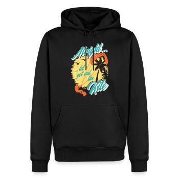 Cadeau de kitesurf pour le soleil d'été - Sweat à capuche Premium bio Homme - noir - Devant - Nico (187cm)