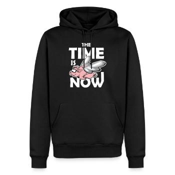 Le temps est maintenant Livestock Farm Tee Shirt cadeau - Sweat à capuche Premium bio Homme - noir - Devant - Nico (187cm)