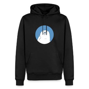 Seerobbe Daumen Hoch Meerestier Seelöwe Lustig - Männer Premium Bio Hoodie - Schwarz - Vorne - Nico (187cm)