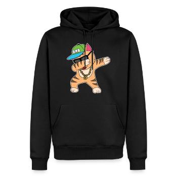 Katze Banane Kätzchen meow kitty cat Katzendame - Männer Premium Bio Hoodie - Schwarz - Vorne - Nico (187cm)