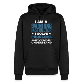 I am a swimming instructor .. - gift - Men’s Premium Organic Hoodie - black - Front - Nico (187cm)