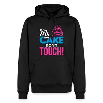 gâteau d'anniversaire - Sweat à capuche Premium bio Homme - noir - Devant - Nico (187cm)