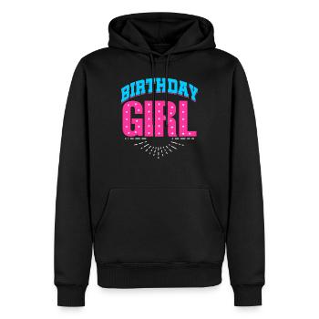 BIRTHDAY GIRL - Männer Premium Bio Hoodie - Schwarz - Vorne - Nico (187cm)