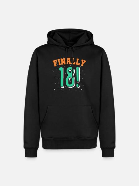18 ans - Sweat à capuche Premium bio Homme - noir