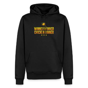 Winner Winner Chicken Dinner PUBG - Männer Premium Bio Hoodie - Schwarz - Vorne - Nico (187cm)