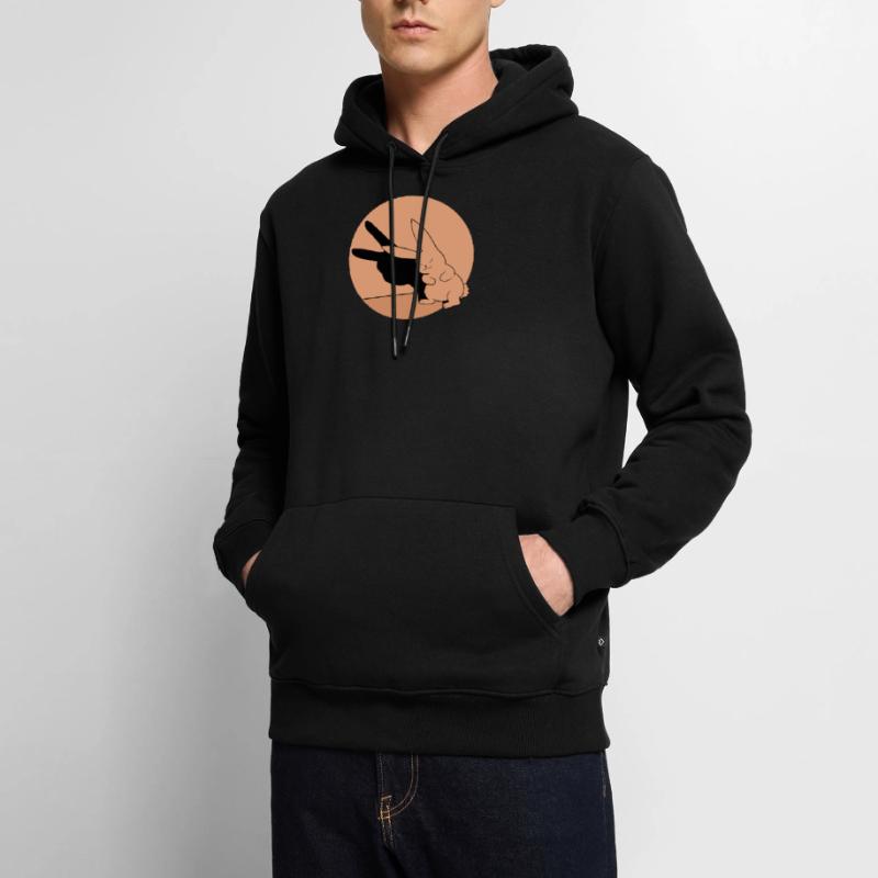 Shadow play rabbit bunny retro gift easter Men’s Premium Organic Hoodie