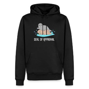 Seerobbe pouce vers le haut de l'animal de mer Sea Lion Funny - Sweat à capuche Premium bio Homme - noir - Devant - Nico (187cm)