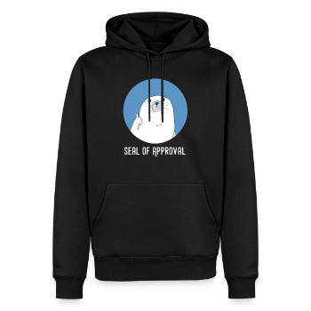 Seerobbe pouce vers le haut de l'animal de mer Sea Lion Funny - Sweat à capuche Premium bio Homme - noir - Devant - Nico (187cm)