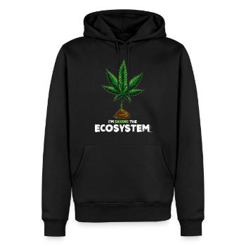 Cannabis Ganja Statement Gras Geschenk trendy - Männer Premium Bio Hoodie - Schwarz - Vorne - Nico (187cm)