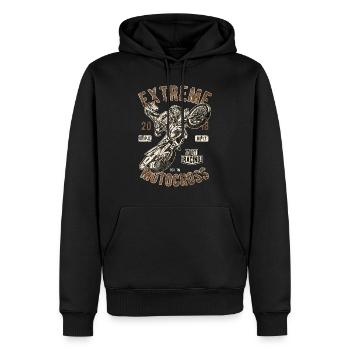 Biker Shirt Extreme Motocross dirt racing - Männer Premium Bio Hoodie - Schwarz - Vorne - Nico (187cm)