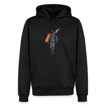 Spread Love LGBT PRIDE Geschenk - Männer Premium Bio Hoodie - Schwarz - Vorne - Nico (187cm)